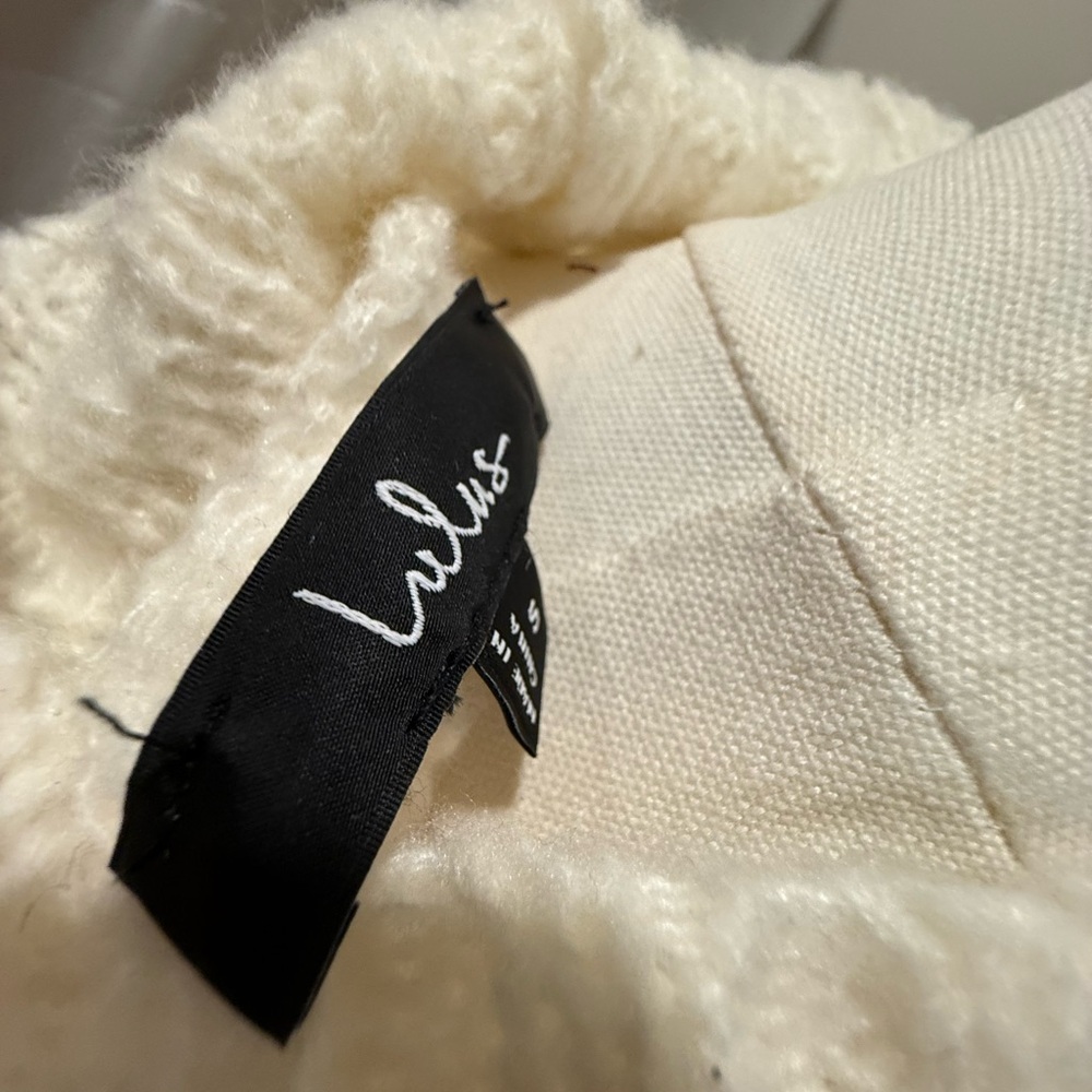 Striped Knit Sweater - Cream and Navy - Picture 4 of 4